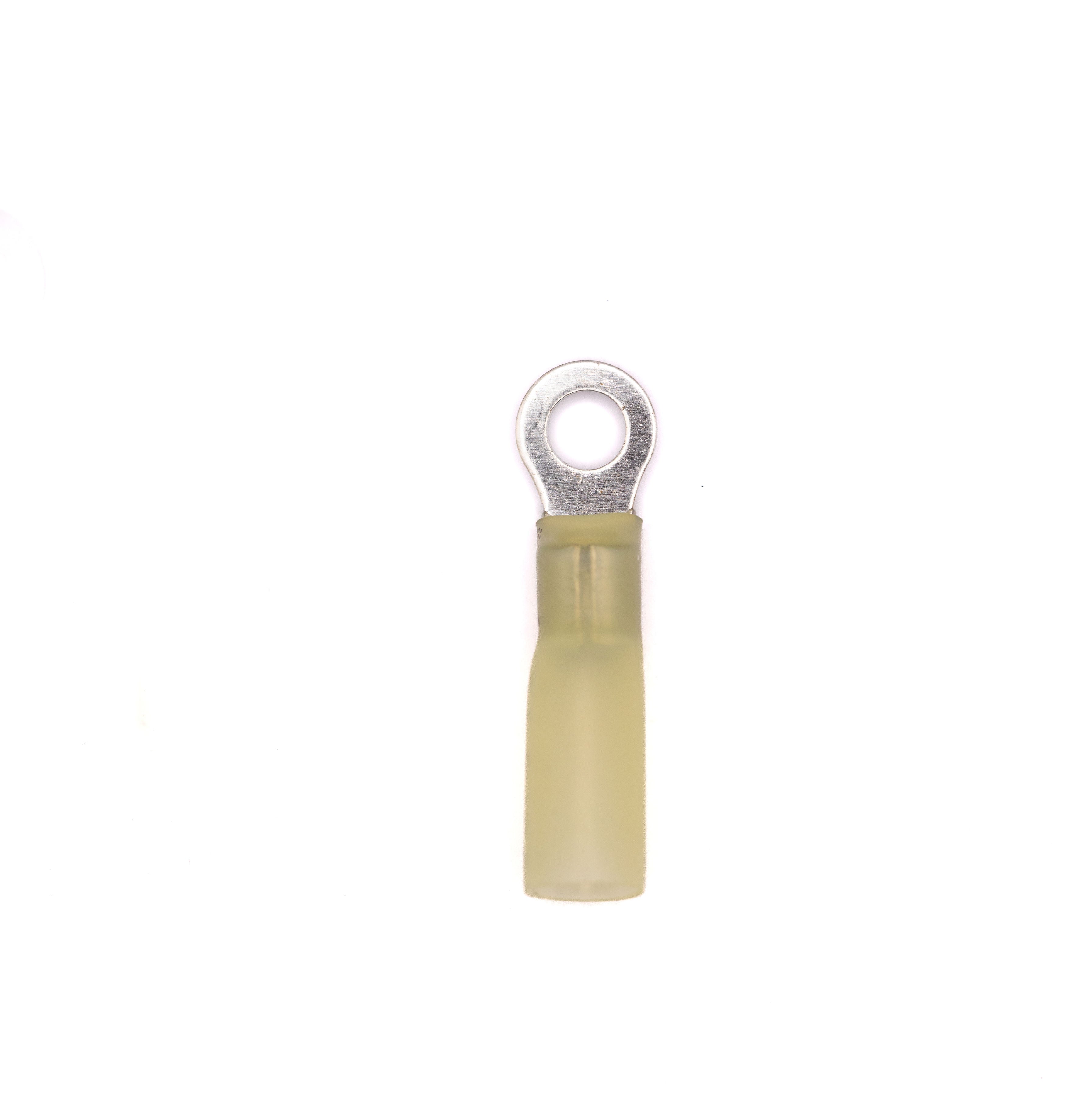 Heatshrink Ring Terminal Yellow (10 Pack)